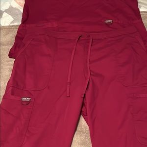 Burgundy scrubs